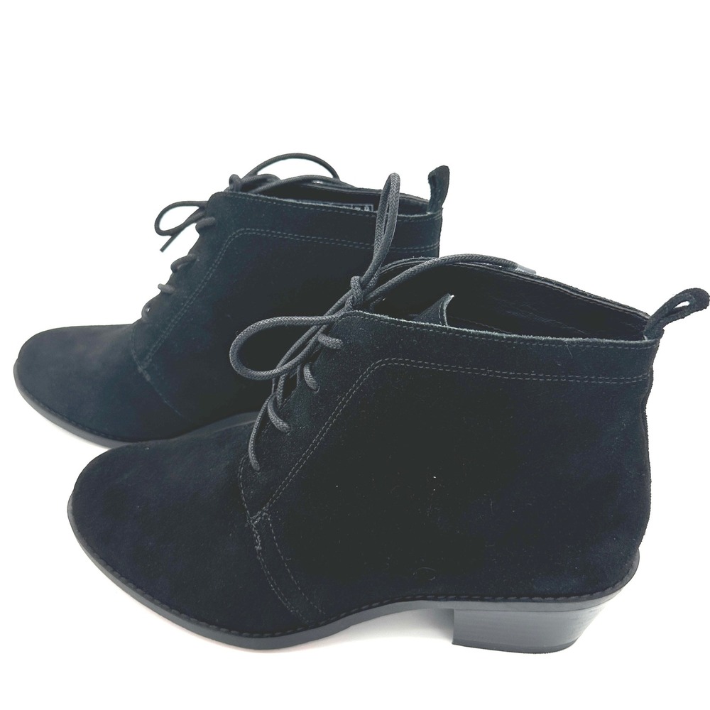Vionic Andi Black Suede Lace Up Ankle Booties Women's Size 7.5 - Picture 4 of 12